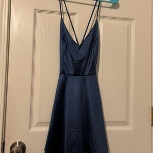 Windsor Deep Blue Backless Dress